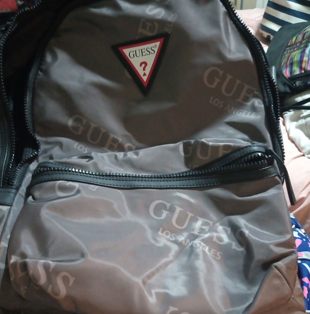 GUESS Charcoal Backpack for Men